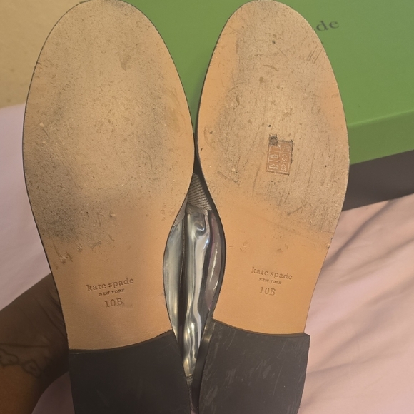 Kate Spade Silver and Black Loafers - Picture 4 of 9